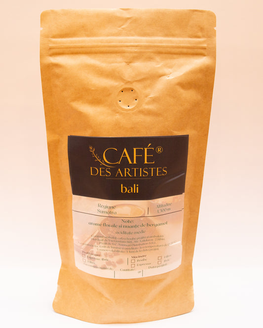 Cafea Boabe Bali - Café Des Artistes (250g) - Arome Florale și Nuante de Bergamotă