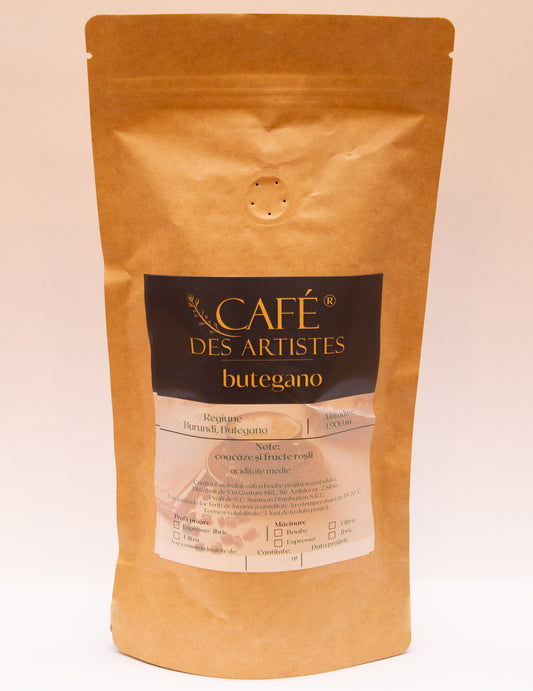 Cafea Boabe Burundi Butegano - Café Des Artistes (250g) - Note Coacăze și Fructe Roșii